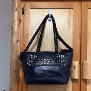 Patricia Nash Studded Leather Satchel